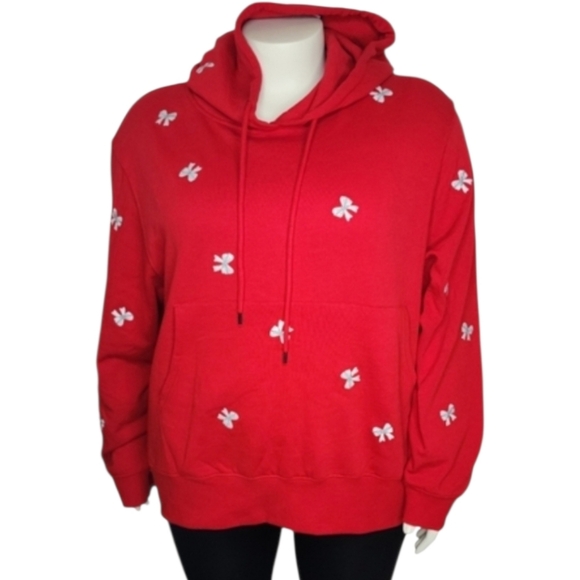 AMPERSAND AVE Tops - NWT 3XL Ampersand Red Bow Hoodie 💕 Romantic Cozy Valentine Chic